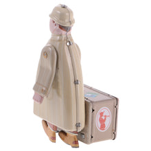 Load image into Gallery viewer, MS472 Vintage Traveller Suitcase Man Retro Clockwork Wind Up Tin Toy Collectible