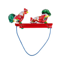 Load image into Gallery viewer, Vintage Rooster Peck Chicken Feeding Retro Clockwork Wind Up Tin Toy Collectible