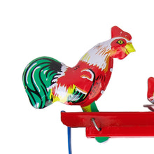 Load image into Gallery viewer, Vintage Rooster Peck Chicken Feeding Retro Clockwork Wind Up Tin Toy Collectible