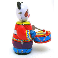 Load image into Gallery viewer, MS566 Panda Drummer Robot Amusing Gay Clockwork Wind Up Tin Toy Collectible