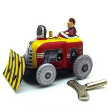 Load image into Gallery viewer, MS512 Vintage Small Diesel Bulldozer Retro Clockwork Wind Up Tin Toy Collectible