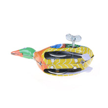 Load image into Gallery viewer, MS042 Swimming Duck Retro Clockwork Wind Up Tin Toy Collectible
