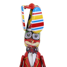 Load image into Gallery viewer, Vintage Circus Duck on Bike Tricycle Propeller Hat Retro Clockwork Wind Up Tin Toy Collecible