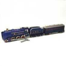 Load image into Gallery viewer, MS440 Blue Train L.M.S. / MS441 Brown LNER Pullman Train Retro Clockwork Wind Up Tin Toy (Choose Color)