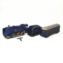 Load image into Gallery viewer, MS440 Blue Train L.M.S. / MS441 Brown LNER Pullman Train Retro Clockwork Wind Up Tin Toy (Choose Color)