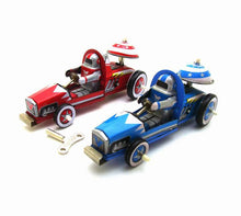 Load image into Gallery viewer, MS269 Space Race Car Racer Retro Clockwork Wind Up Tin Toy Collectible (Choose Color)
