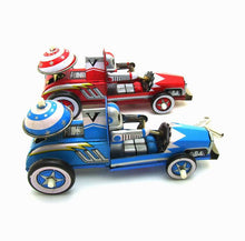 Load image into Gallery viewer, MS269 Space Race Car Racer Retro Clockwork Wind Up Tin Toy Collectible (Choose Color)