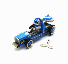 Load image into Gallery viewer, MS269 Space Race Car Racer Retro Clockwork Wind Up Tin Toy Collectible (Choose Color)
