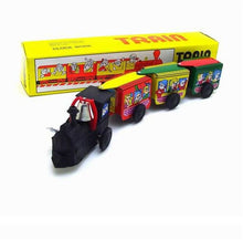 Load image into Gallery viewer, MS203 Vintage Steam Train Engine & Cars Retro Clockwork Wind Up Tin Toy Collectible