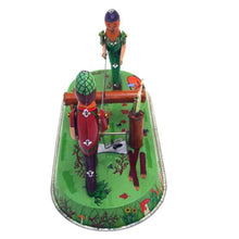 Load image into Gallery viewer, MS394 Loggers Sawing Wood Woodcutters Retro Clockwork Wind Up Tin Toy Collectible