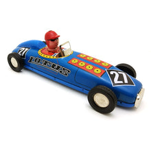 Load image into Gallery viewer, MS641 Vintage Blue Lotus Racing Car #27 Retro Clockwork Wind Up Tin Toy Collectible