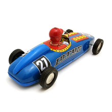 Load image into Gallery viewer, MS641 Vintage Blue Lotus Racing Car #27 Retro Clockwork Wind Up Tin Toy Collectible