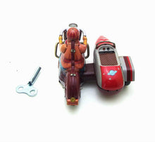 Load image into Gallery viewer, MS450 Vintage Motorcycle with Sidecar Retro Clockwork Wind Up Tin Toy Collectible