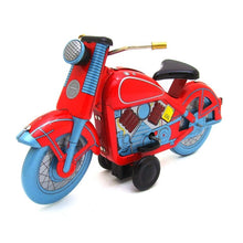 Load image into Gallery viewer, MS359 Red Harley Motorcycle Motorbike Retro Clockwork Wind Up Tin Toy Collectible