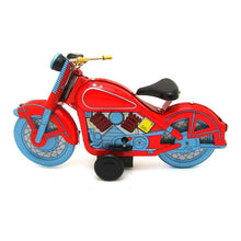 Load image into Gallery viewer, MS359 Red Harley Motorcycle Motorbike Retro Clockwork Wind Up Tin Toy Collectible