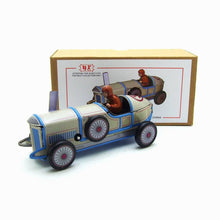 Load image into Gallery viewer, MS507 Vintage White Racer Car Retro Clockwork Wind Up Tin Toy Collectible