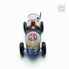 Load image into Gallery viewer, MS507 Vintage White Racer Car Retro Clockwork Wind Up Tin Toy Collectible
