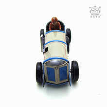 Load image into Gallery viewer, MS507 Vintage White Racer Car Retro Clockwork Wind Up Tin Toy Collectible