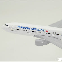 Load image into Gallery viewer, Turkish Airlines Boeing 777 TC-JJA Airplane 16cm Diecast Plane Model