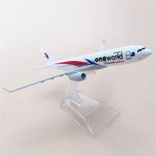 Load image into Gallery viewer, Malaysia Airlines One World Airbus A330 Airplane 16cm Diecast Plane Model