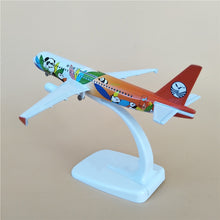 Load image into Gallery viewer, China Sichuan Airlines Panda Airbus A320 Airplane 16cm Diecast Plane Model
