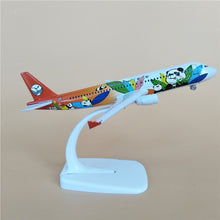 Load image into Gallery viewer, China Sichuan Airlines Panda Airbus A320 Airplane 16cm Diecast Plane Model