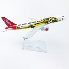 Load image into Gallery viewer, Air Asia Semangat Harimau Muda Airbus A320 Airplane 16cm Diecast Plane Model