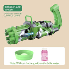 Load image into Gallery viewer, Gatling Electric Bubble Machine Gun Toy Summer Automatic Soap Water Maker For Kids Gift (Choose Color)