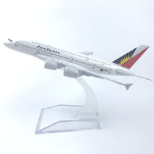 Load image into Gallery viewer, Philippines Airlines Airbus A380 Airplane 16cm Diecast Plane Model