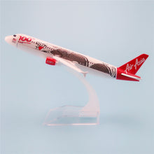 Load image into Gallery viewer, Air Asia 100th Dragon Airlines A320 9M-AQH Airplane 16cm Diecast Plane Model