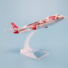 Load image into Gallery viewer, Air Asia 100th Dragon Airlines A320 9M-AQH Airplane 16cm Diecast Plane Model