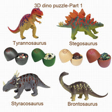 Load image into Gallery viewer, Set of 4 Dinosaur Dino Part I 4D 3D Puzzle Egg Model DIY Educational Toy