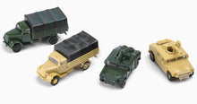Load image into Gallery viewer, 4 pcs KFZ 305 Opel Blitz Truck & HMMWV M1046 Military Vehicle 4D Assembly Model Kit Toy