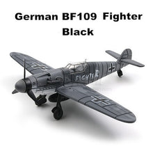Load image into Gallery viewer, WWII Military Aircraft German Messerschmitt BF-109 Fighter 1/48 Plane 4D Assembly Model Kit Toy (Choose Color)