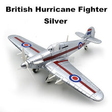 Load image into Gallery viewer, WWII Military Aircraft British Hawker Hurricane Fighter 1/48 Plane 4D Assembly Model Kit Toy (Choose Color)