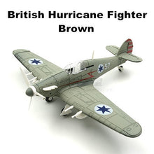 Load image into Gallery viewer, WWII Military Aircraft British Hawker Hurricane Fighter 1/48 Plane 4D Assembly Model Kit Toy (Choose Color)