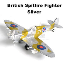 Load image into Gallery viewer, WWII Military Aircraft British Supermarine Spitfire Fighter 1/48 Plane 4D Assembly Model Kit Toy (Choose Color)