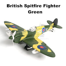 Load image into Gallery viewer, WWII Military Aircraft British Supermarine Spitfire Fighter 1/48 Plane 4D Assembly Model Kit Toy (Choose Color)