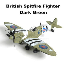Load image into Gallery viewer, WWII Military Aircraft British Supermarine Spitfire Fighter 1/48 Plane 4D Assembly Model Kit Toy (Choose Color)