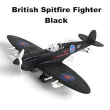 Load image into Gallery viewer, WWII Military Aircraft British Supermarine Spitfire Fighter 1/48 Plane 4D Assembly Model Kit Toy (Choose Color)