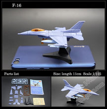 Load image into Gallery viewer, 8 pcs Military Fighter Plane Aircraft Airplane Helicopter Part I 4D Assembly Model Kit Toy
