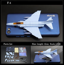 Load image into Gallery viewer, 8 pcs Military Fighter Plane Aircraft Airplane Helicopter Part I 4D Assembly Model Kit Toy