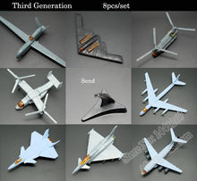 Load image into Gallery viewer, 8 pcs Military Fighter Plane Aircraft Airplane Helicopter Part III 4D Assembly Model Kit Toy