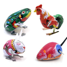 Load image into Gallery viewer, Classic Vintage Jumping Frog Rabbit Mouse Rooster Wind Up Clockwork Tin Toy For Kids Educational Toys (Choose Style)