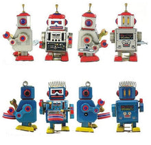 Load image into Gallery viewer, MS406 MS408 MS409 Drummer Drumming Robot Retro Clockwork Wind Up Tin Toy Collectible (Choose Style)