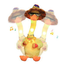 Load image into Gallery viewer, Funny Duck Plush Toys, Dancing and Singing Duck, English Music, Recording and Follow You Speak, Glow, Battery Powered, Early Childhood Education Toys, Best Gift for Your Baby (Choose Style)