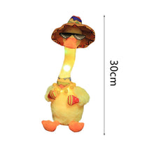 Load image into Gallery viewer, Funny Duck Plush Toys, Dancing and Singing Duck, English Music, Recording and Follow You Speak, Glow, Battery Powered, Early Childhood Education Toys, Best Gift for Your Baby (Choose Style)
