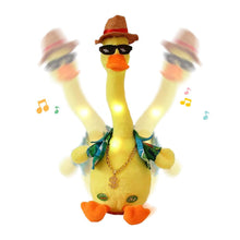 Load image into Gallery viewer, Funny Duck Plush Toys, Dancing and Singing Duck, English Music, Recording and Follow You Speak, Glow, Battery Powered, Early Childhood Education Toys, Best Gift for Your Baby (Choose Style)