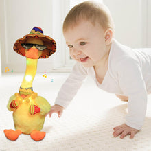 Load image into Gallery viewer, Funny Duck Plush Toys, Dancing and Singing Duck, English Music, Recording and Follow You Speak, Glow, Battery Powered, Early Childhood Education Toys, Best Gift for Your Baby (Choose Style)