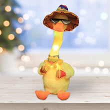 Load image into Gallery viewer, Funny Duck Plush Toys, Dancing and Singing Duck, English Music, Recording and Follow You Speak, Glow, Battery Powered, Early Childhood Education Toys, Best Gift for Your Baby (Choose Style)